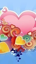 New mobile wallpapers - free download. Hearts, Love, Valentine&#039;s day, Drawings picture and image for mobile phones.