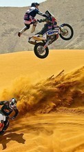 New mobile wallpapers - free download. People, Motorcycles, Motocross, Desert, Sports, Transport picture and image for mobile phones.