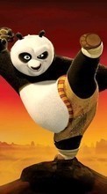 New mobile wallpapers - free download. Bears, Cartoon, Panda Kung-Fu picture and image for mobile phones.