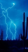 New mobile wallpapers - free download. Landscape, Sky, Night, Lightning picture and image for mobile phones.