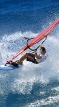 New 128x160 mobile wallpapers Sport, Water, Sea, Men, Windsurfing free download.