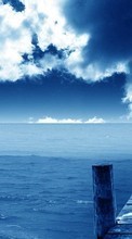 New mobile wallpapers - free download. Sea, Sky, Clouds, Landscape picture and image for mobile phones.