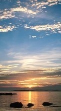 New mobile wallpapers - free download. Landscape, Sky, Sea, Clouds, Dawn picture and image for mobile phones.