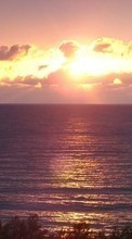Landscape, Sunset, Sky, Sea, Sun for HTC One M8