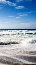 New 240x400 mobile wallpapers Landscape, Water, Sky, Sea, Waves free download.