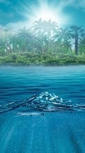 Sea, Palms, Landscape, Waves for LG G4s