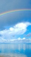 New mobile wallpapers - free download. Sea,Landscape,Rainbow picture and image for mobile phones.