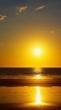 New mobile wallpapers - free download. Sea, Landscape, Sun, Sunset picture and image for mobile phones.