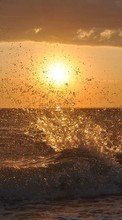 New mobile wallpapers - free download. Sea, Nature, Water, Sunset picture and image for mobile phones.