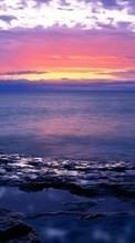 New mobile wallpapers - free download. Landscape, Water, Sunset, Sea picture and image for mobile phones.