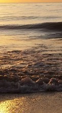 New mobile wallpapers - free download. Sea, Landscape, Waves, Sunset picture and image for mobile phones.