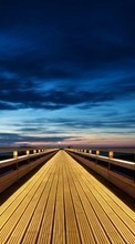 New mobile wallpapers - free download. Bridges, Sky, Landscape, Sunset picture and image for mobile phones.