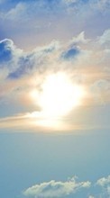New mobile wallpapers - free download. Sky, Clouds, Landscape, Sun picture and image for mobile phones.