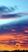 New mobile wallpapers - free download. Sky, Clouds, Landscape, Sunset picture and image for mobile phones.