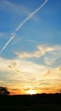 Sky, Clouds, Landscape, Sunset for HTC One SV