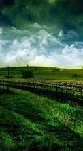 New mobile wallpapers - free download. Landscape, Fields, Sky, Art picture and image for mobile phones.
