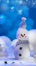 New mobile wallpapers - free download. Snowman, New Year, Holidays, Christmas, Xmas, Winter picture and image for mobile phones.