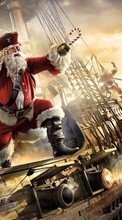 New Year, Pirats, Christmas, Xmas, Santa Claus, Funny for Sony Ericsson P1
