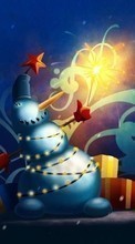 New mobile wallpapers - free download. Holidays, New Year, Christmas, Xmas, Drawings picture and image for mobile phones.