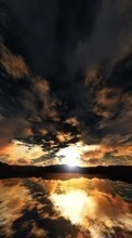 New mobile wallpapers - free download. Clouds, Landscape, Sunset picture and image for mobile phones.