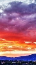New mobile wallpapers - free download. Clouds, Landscape, Sunset picture and image for mobile phones.