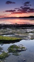 New mobile wallpapers - free download. Lakes, Landscape, Sunset picture and image for mobile phones.