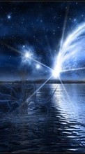 New mobile wallpapers - free download. Landscape, Water, Planets, Stars picture and image for mobile phones.
