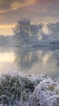 New mobile wallpapers - free download. Landscape,Nature,Rivers,Winter picture and image for mobile phones.