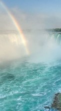 New mobile wallpapers - free download. Landscape,Rainbow,Waterfalls picture and image for mobile phones.