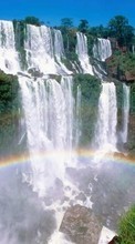 New mobile wallpapers - free download. Landscape,Rainbow,Waterfalls picture and image for mobile phones.