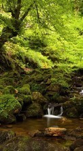 New mobile wallpapers - free download. Landscape,Rivers,Waterfalls picture and image for mobile phones.