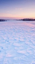 New mobile wallpapers - free download. Landscape, Snow, Sunset, Winter picture and image for mobile phones.