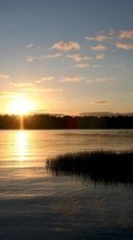Landscape, Water, Sunset, Sun for Apple iPhone SE