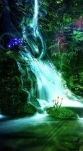 New 128x160 mobile wallpapers Landscape, Birds, Waterfalls free download.