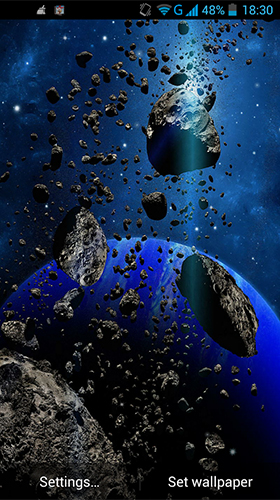 Download livewallpaper Asteroids by LWP World for Android.