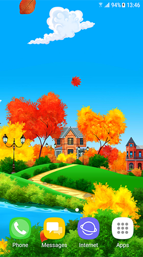 Download livewallpaper Autumn sunny day for Android.