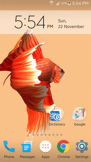 Download livewallpaper Betta Fish 3D for Android.