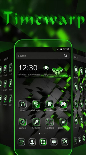 Download livewallpaper Black technology for Android.