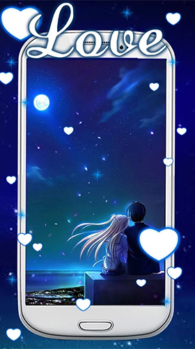 Download livewallpaper Blue love for Android.