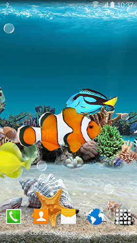 Download livewallpaper Coral fish for Android.