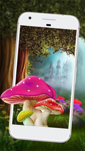 Download livewallpaper Cute mushroom for Android.