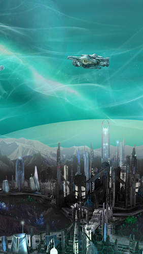 Download livewallpaper Deep Space Colony for Android.