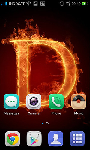 Download livewallpaper Fire letter 3D for Android.