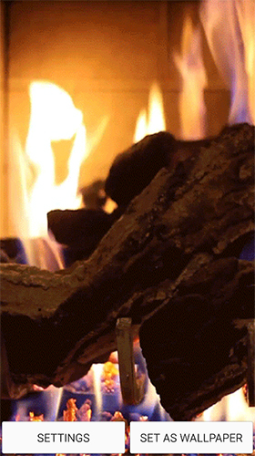 Download livewallpaper Fireplace sound for Android.