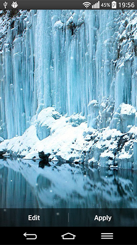 Download livewallpaper Frozen waterfall for Android.