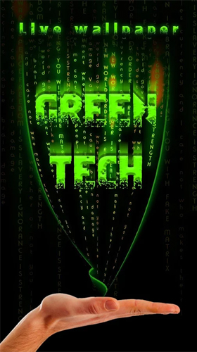 Download livewallpaper Green tech for Android.