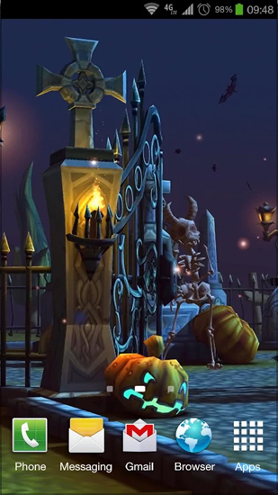 Download livewallpaper Halloween Cemetery for Android.
