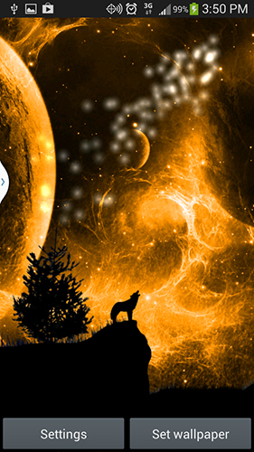Download livewallpaper Howling space for Android.