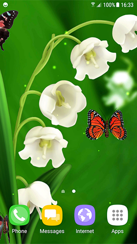 Download livewallpaper Lilies of the valley for Android.