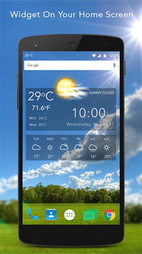 Download livewallpaper Live weather for Android.